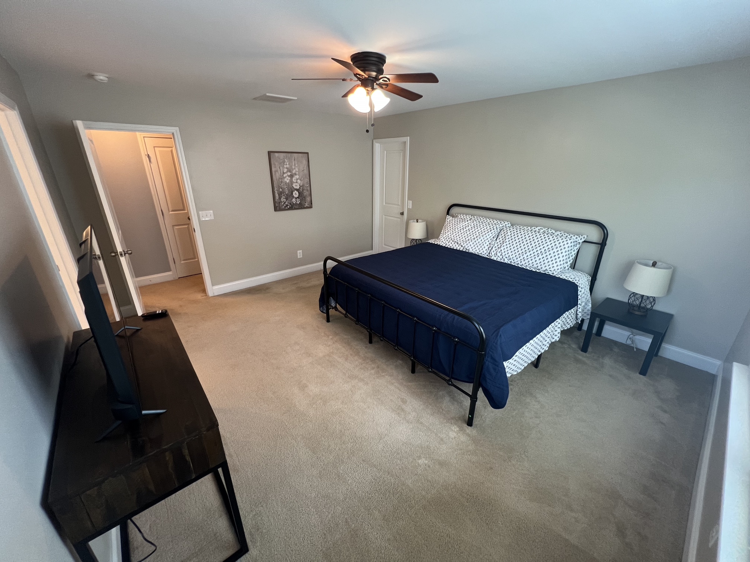 Guest bedroom with television